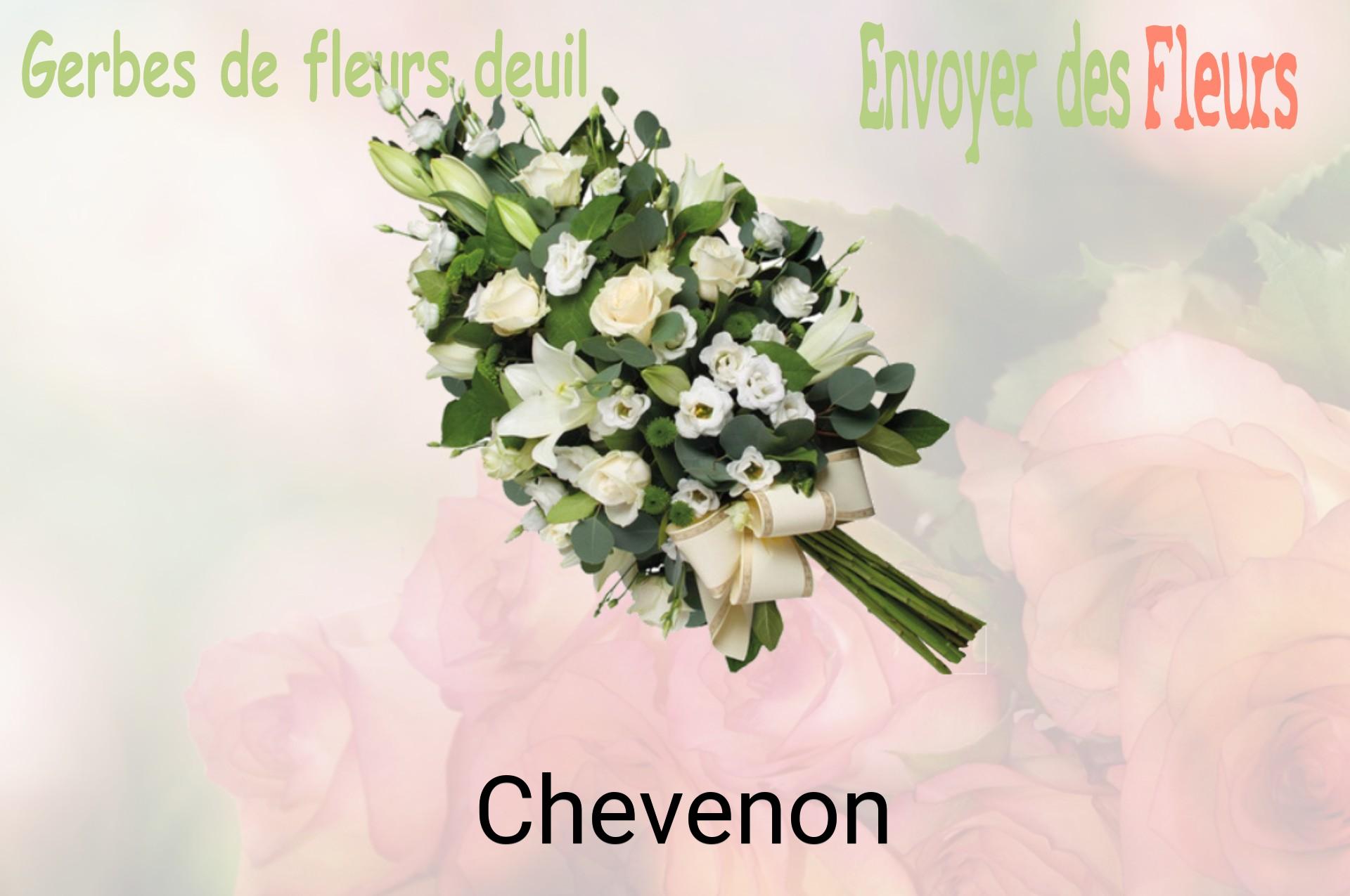 Gerbe de fleurs de deuil livrée à Chevenon